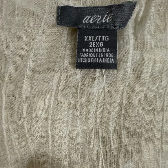 Aerie Cotton Blouse Eyelet XXL New with Tags Beach Coverup - Picture 2 of 8